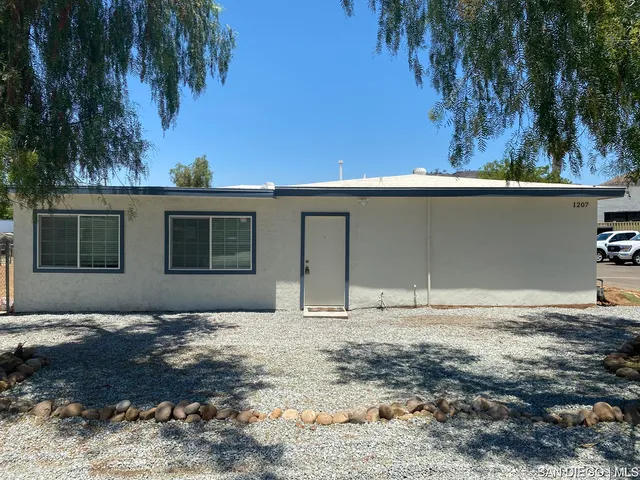 a backyard of a house