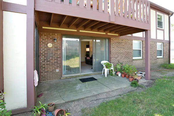 a view of sitting area in front of house