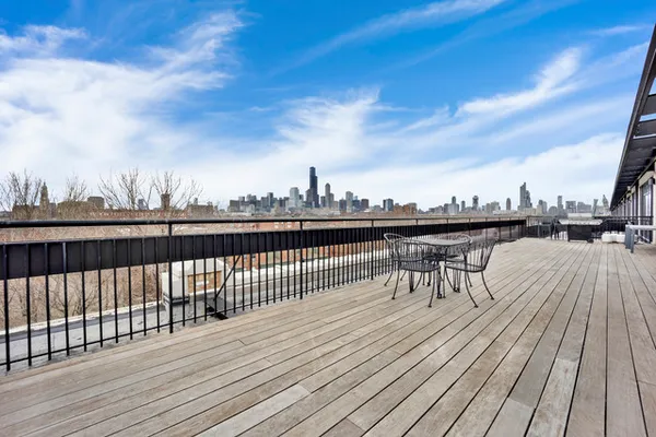 a view of a terrace with seating space