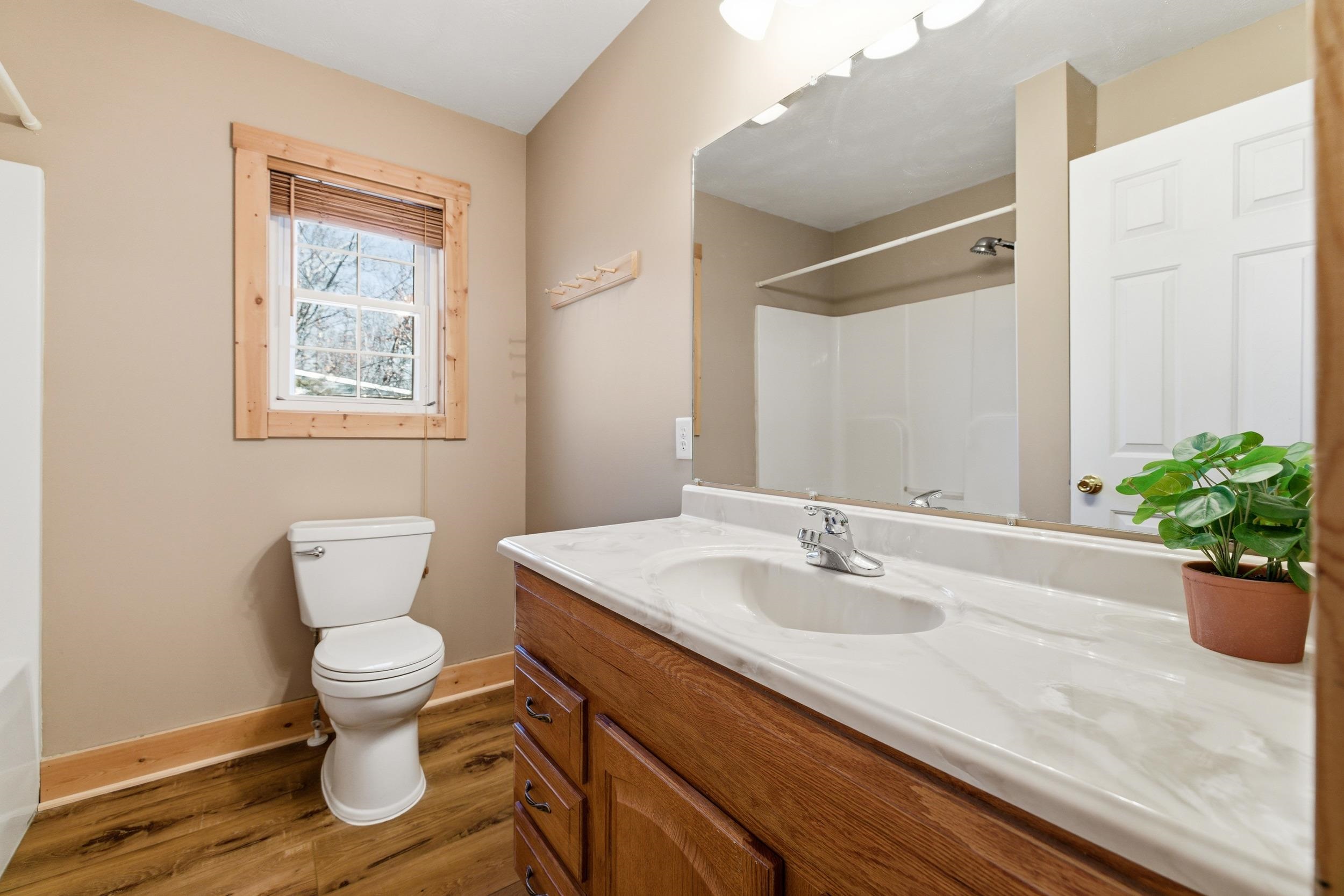 86 Maple Avenue Mount Jackson, VA 22842 - Photo 16 of 49 a bathroom with a sink a toilet a mirror and shower