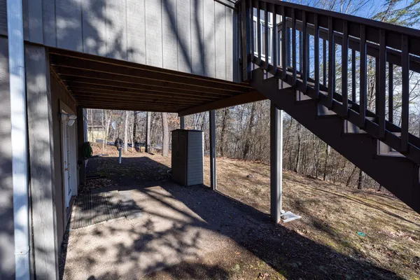 a view of a porch