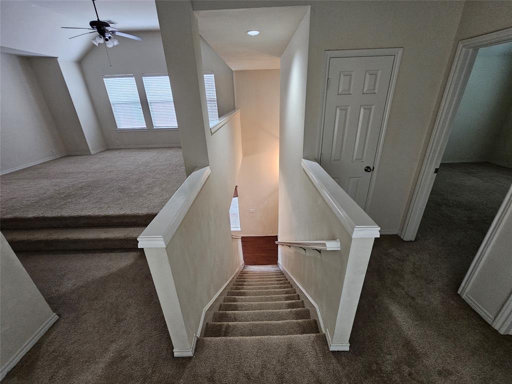 7341 Danbridge Lane Frisco, TX 75035 - Photo 9 of 14 a view of staircase with lots of frames on wall and stairs