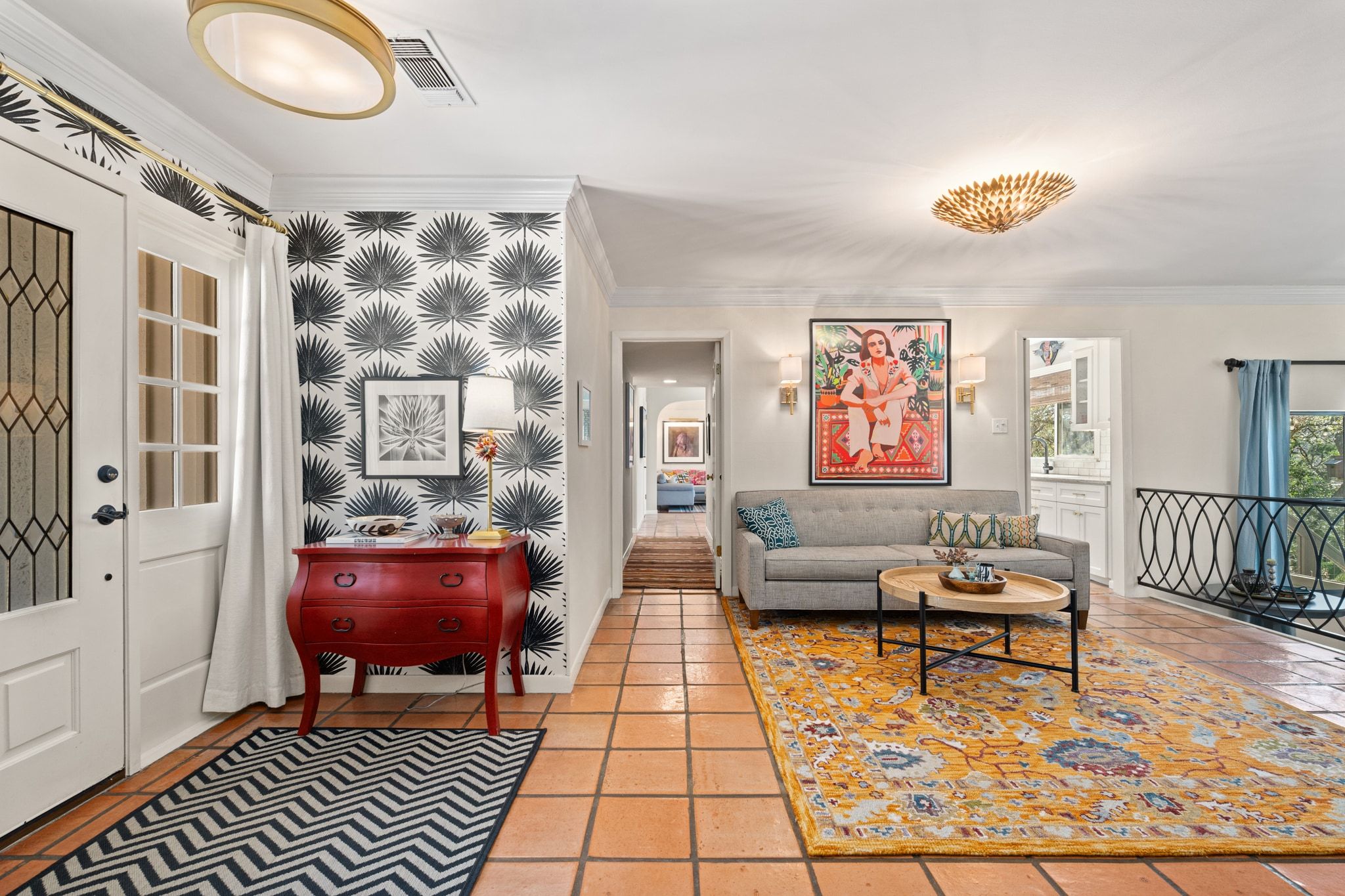 4503 Mountain Path Drive Austin, TX 78759 - Photo 4 of 36 Inviting entry with stylish wallpaper accents