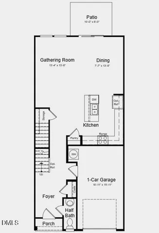 a kitchen with stainless steel appliances granite countertop a dining table chairs refrigerator and sink