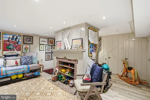 a living room with furniture and a couch