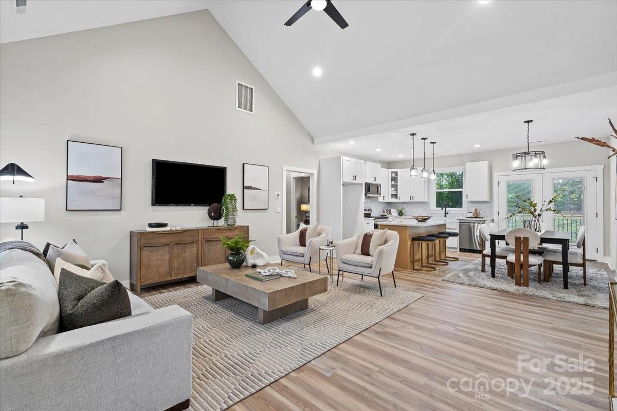 522 Waco Road Kings Mountain, NC 28086 - Photo 4 of 26 a living room with furniture and a flat screen tv
