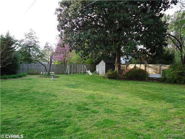 5906 West Rois Road Richmond, VA 23227 - Photo 9 of 10 Yard/Garden - Nice Fenced Backyard. Tool Shed with