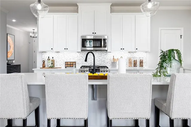 a living room with furniture and window