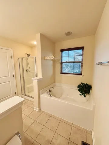 a bathroom with a tub a sink and a shower