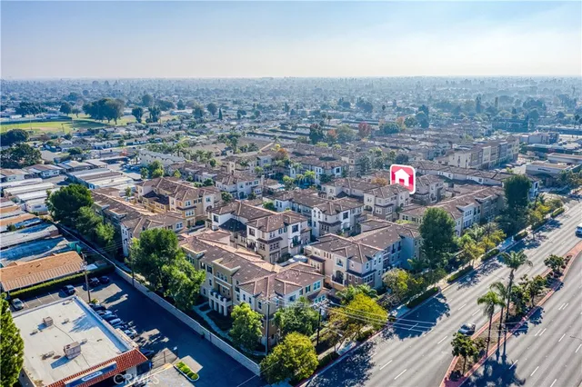 an aerial view of multiple house