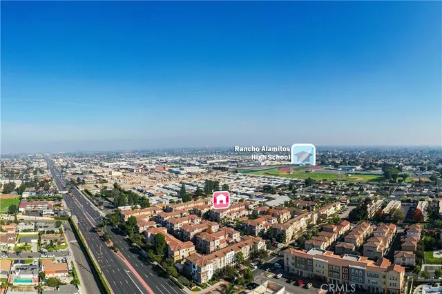 an aerial view of city