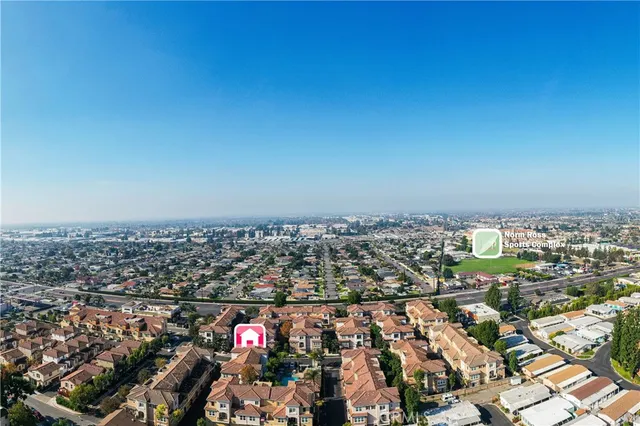 an aerial view of a city