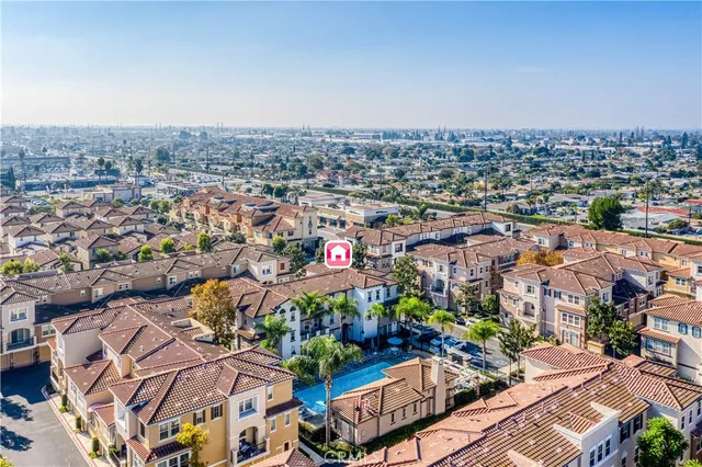 an aerial view of multiple house