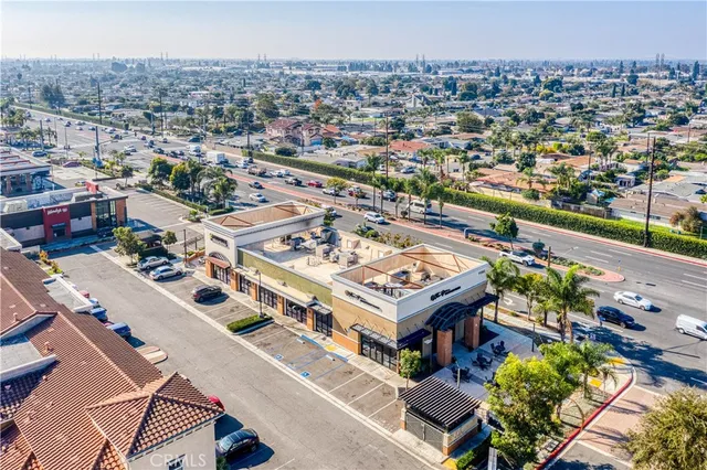 an aerial view of a city
