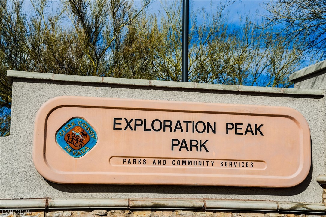 9916 Sable Point Street Las Vegas, NV 89178 - Photo 66 of 73 Discover the entrance to Exploration Peak Park, a vibrant community amenity.
