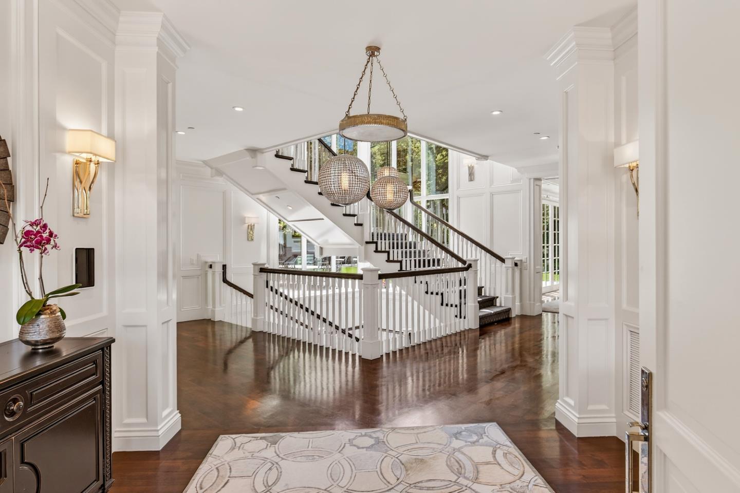351 Walsh Road Atherton, CA 94027 - Photo 3 of 65 a view of entryway dining room and hall with wooden floor