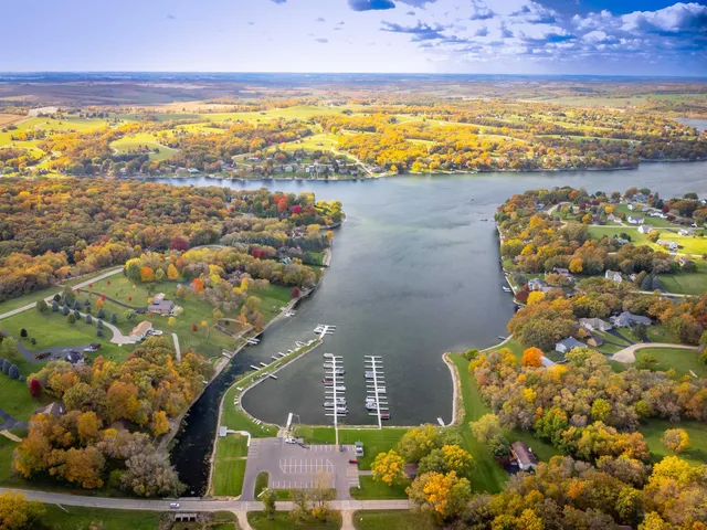 a view of a swimming pool with an ocean view