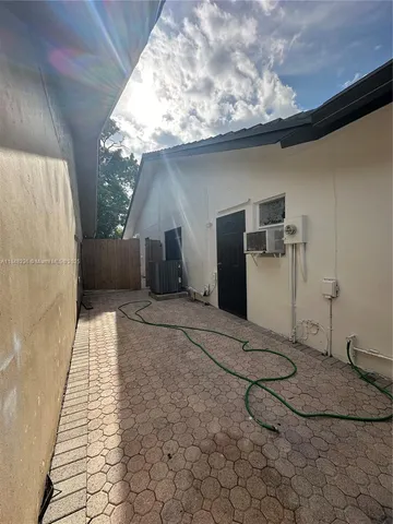 a backyard of a house