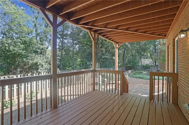 a view of porch with wooden floor and outdoor space
