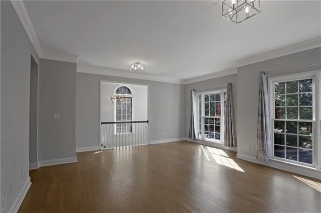 a view of livingroom with hardwood floor and window