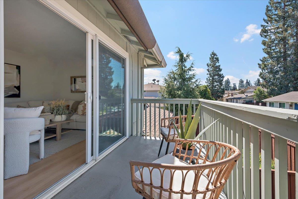 1093 Reed Avenue, Unit C Sunnyvale, CA 94086 - Photo 8 of 16 a view of balcony with furniture and wooden deck