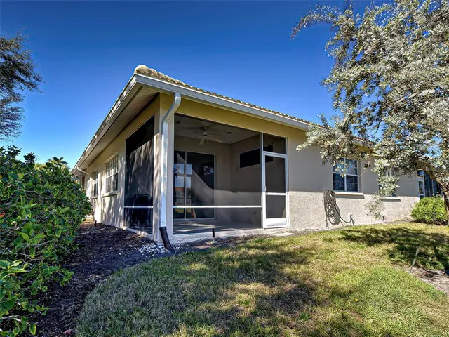 a view of a park and trees