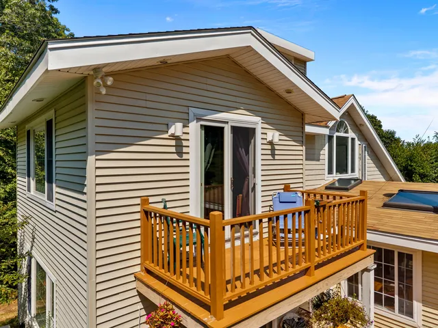 a view of a house with a balcony