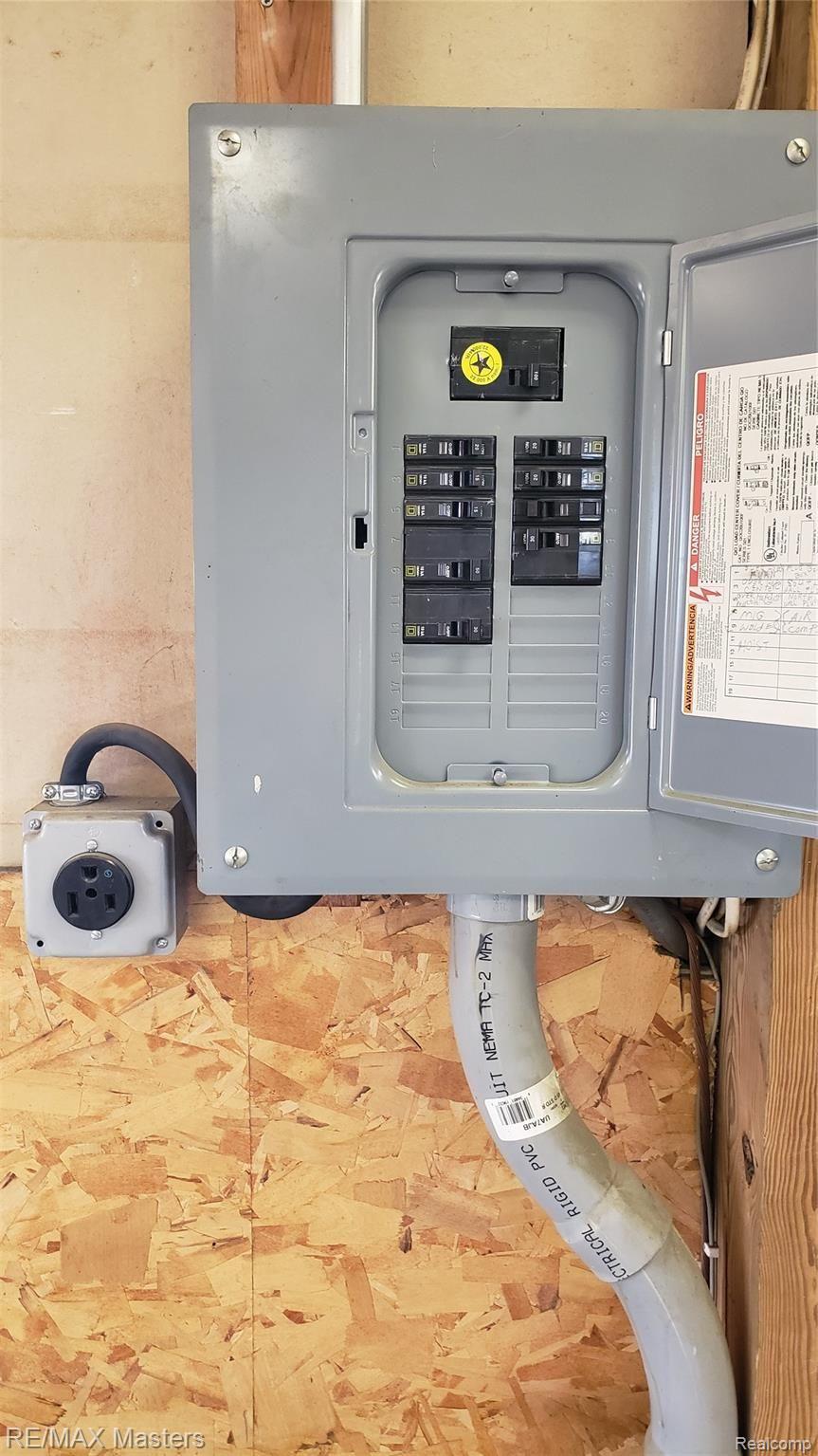 2466 Carleton West Road Carleton, MI 48117 - Photo 13 of 48 Pole Barn Electric Panel - 220 Outlet