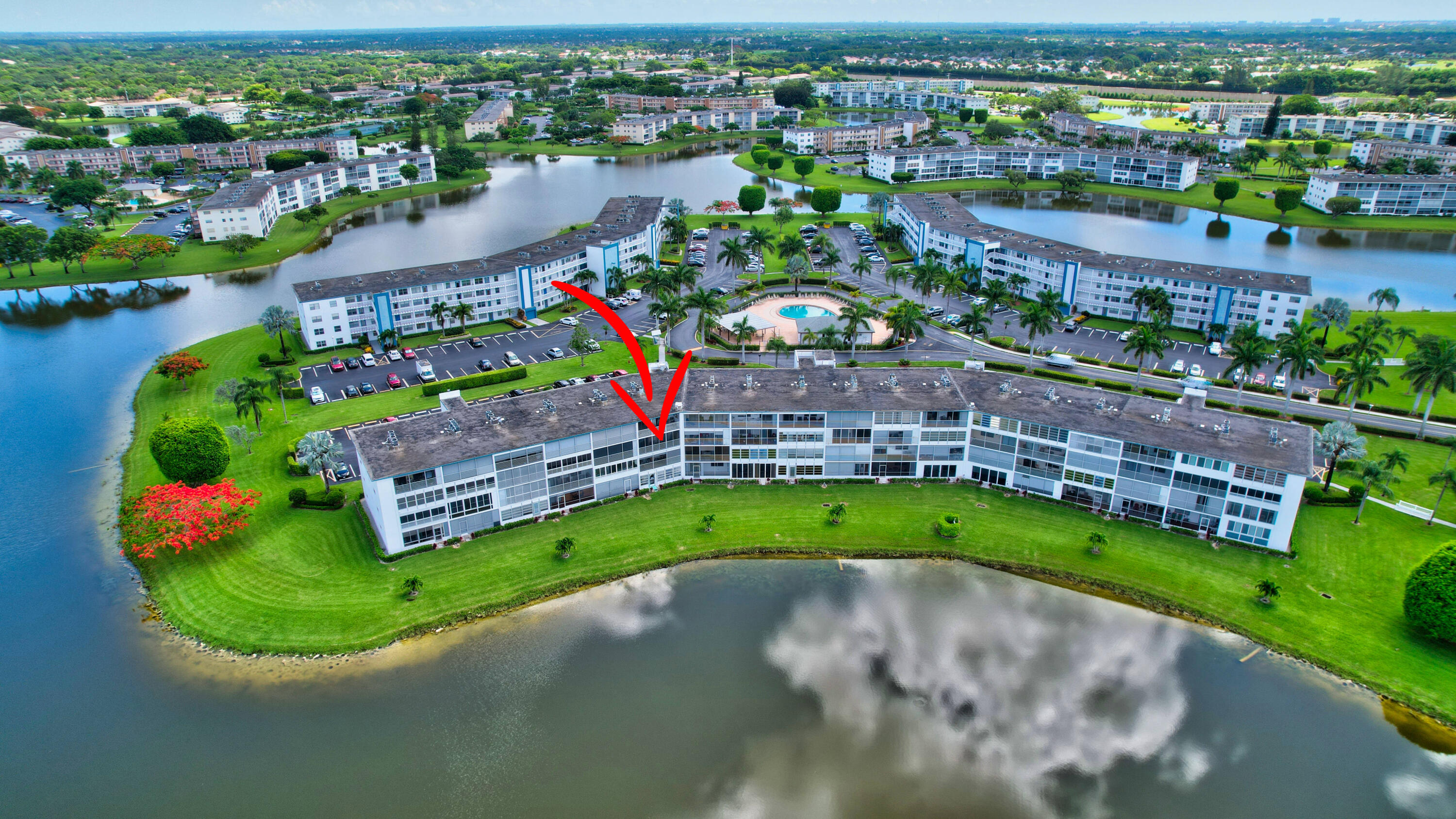 3063 Exeter, Unit 3063 Boca Raton, FL 33434 - Photo 54 of 57 Exeter D lake views aerial