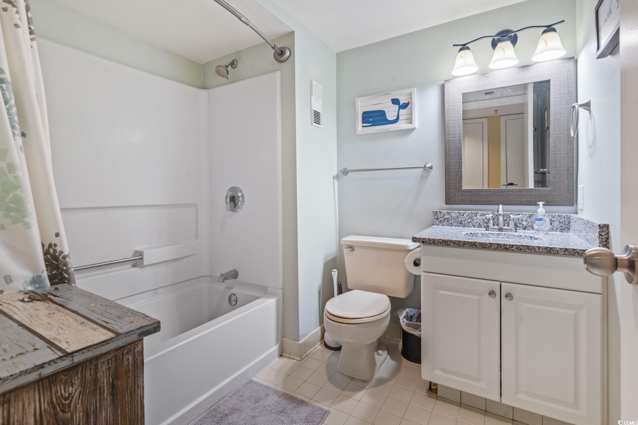9820 Queensway Boulevard, Unit 1005 Myrtle Beach, SC 29572 - Photo 12 of 24 Full bathroom featuring shower / tub combo with cu