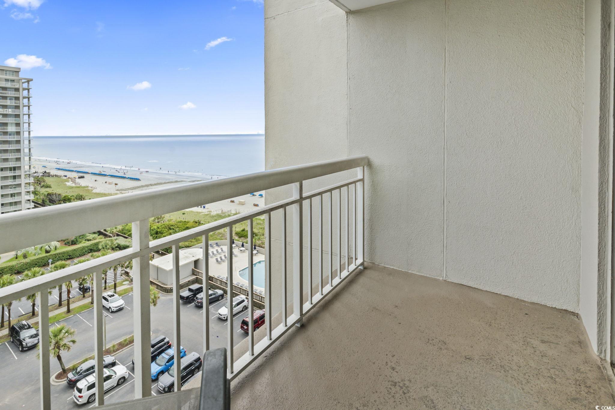 9820 Queensway Boulevard, Unit 1005 Myrtle Beach, SC 29572 - Photo 19 of 24 Balcony featuring view of water and beach