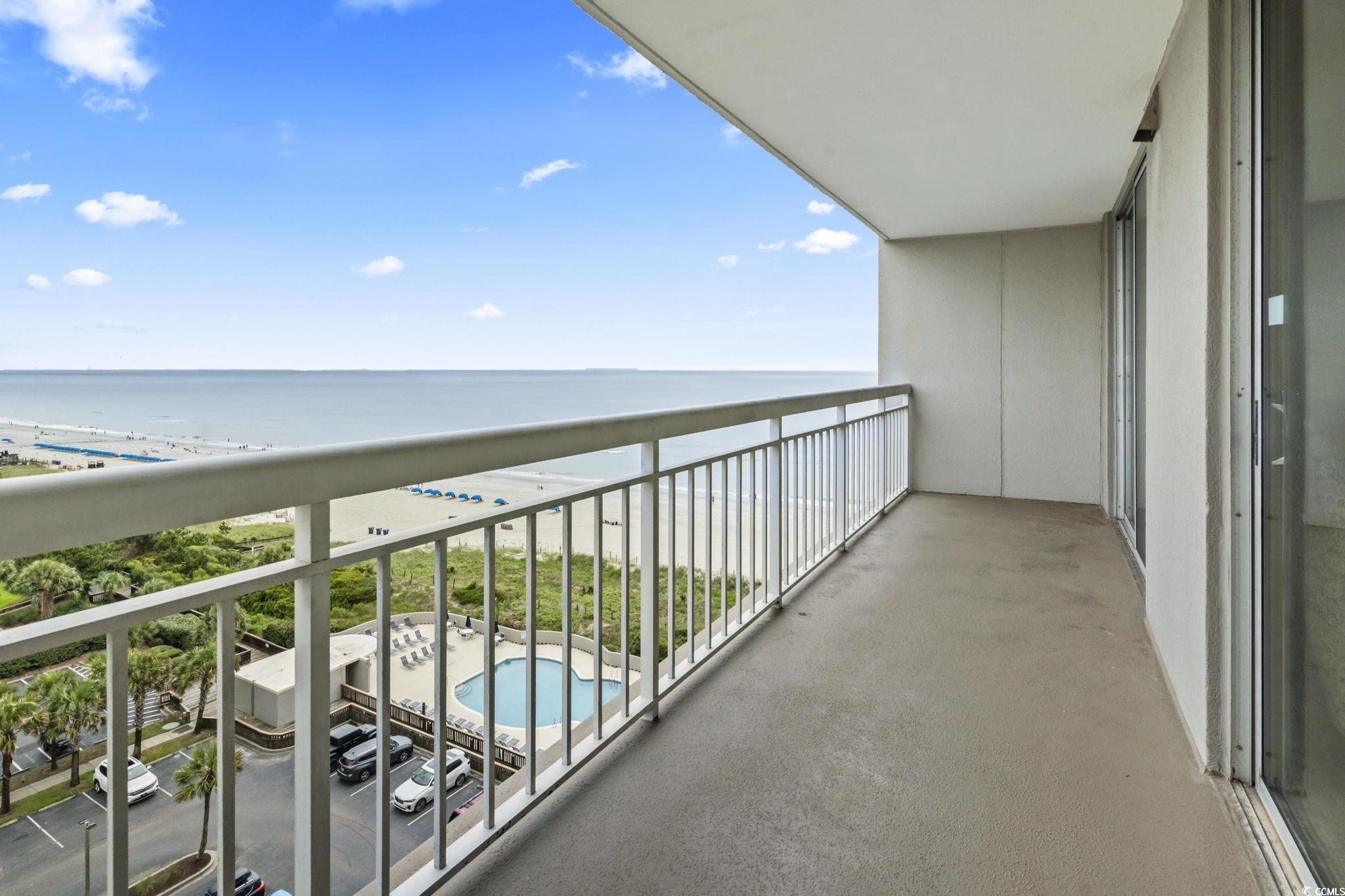 9820 Queensway Boulevard, Unit 1005 Myrtle Beach, SC 29572 - Photo 3 of 24 Balcony with view of water and beach and view of p