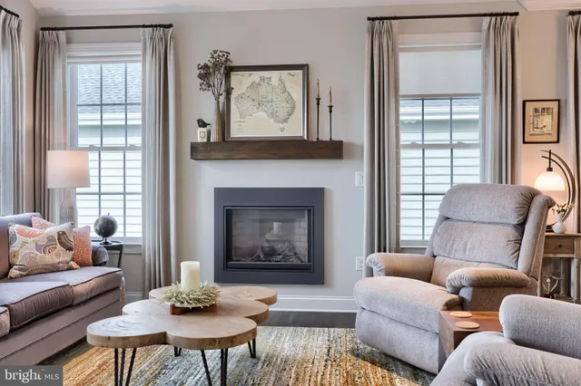 a view of a balcony with wooden floor