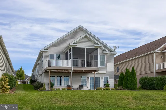 a view of a porch with a yard