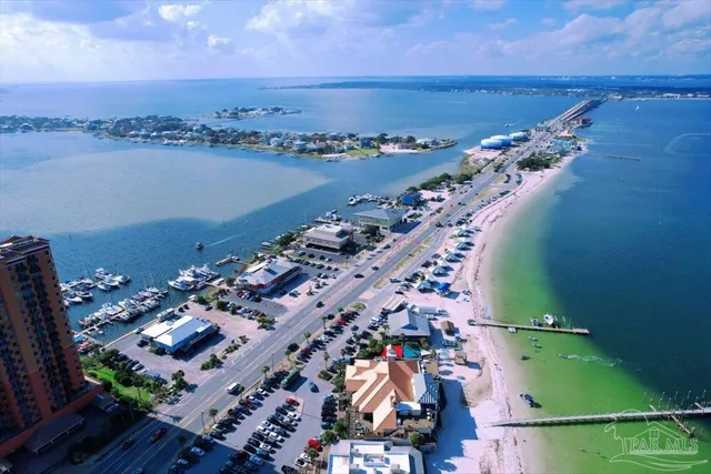 an aerial view of a city