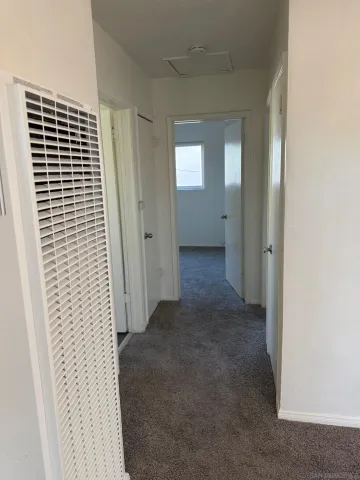 a view of livingroom with a door