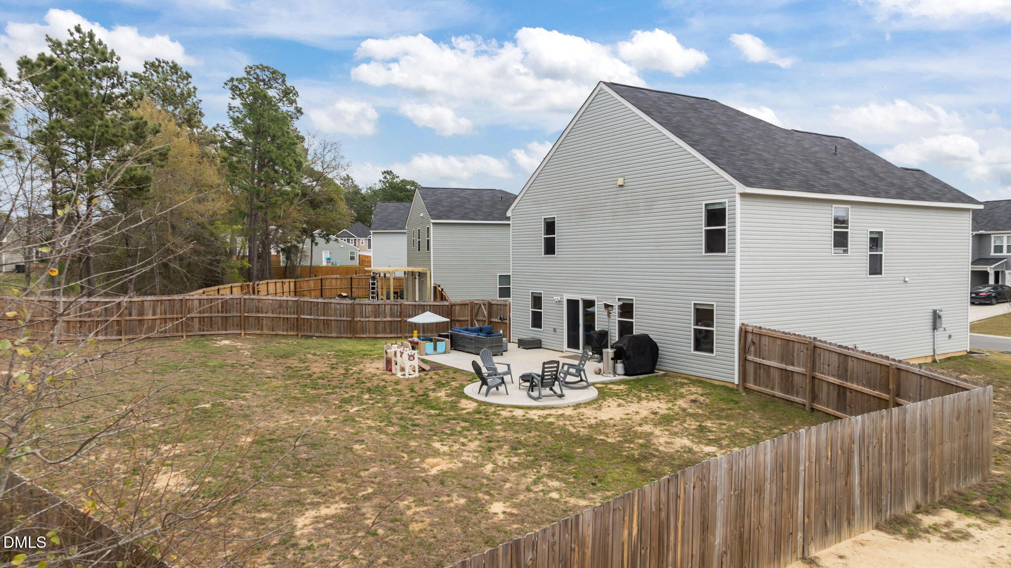 174 Cobra Lane Raeford, NC 28376 - Photo 28 of 32 a view of a house with backyard and sitting area