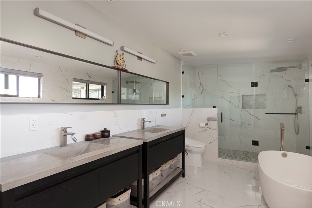 1885 Kashlan Road La Habra Heights, CA 90631 - Photo 24 of 44 Primary room bath with soaking tub and separate walk in shower