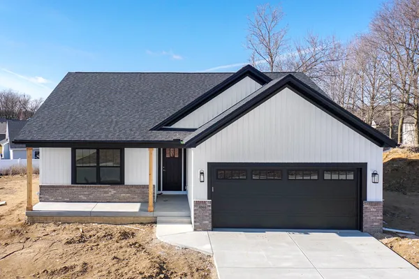 a front view of a house