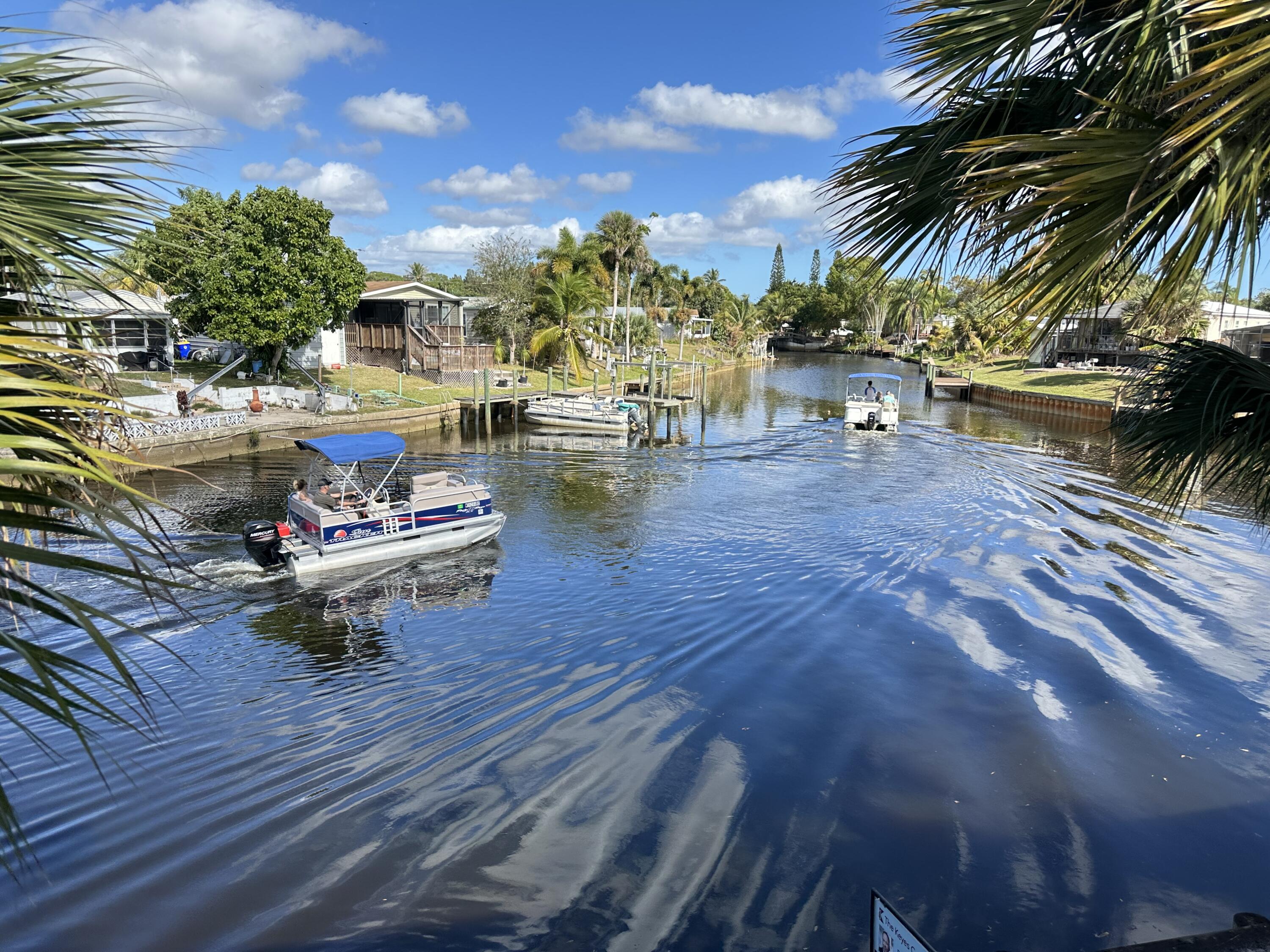 a view of a lake with houses