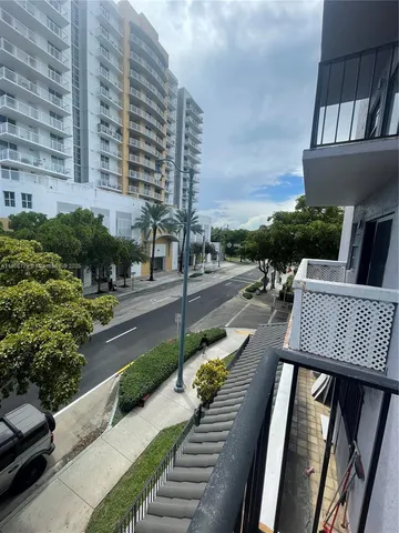 a view of balcony with city view