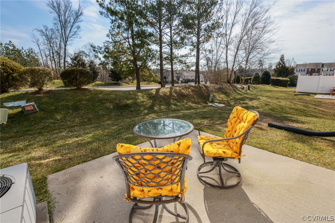 519 Ridgemoor Place Midlothian, VA 23114 - Photo 35 of 45 The rear patio is cheerful and serene and has a ni