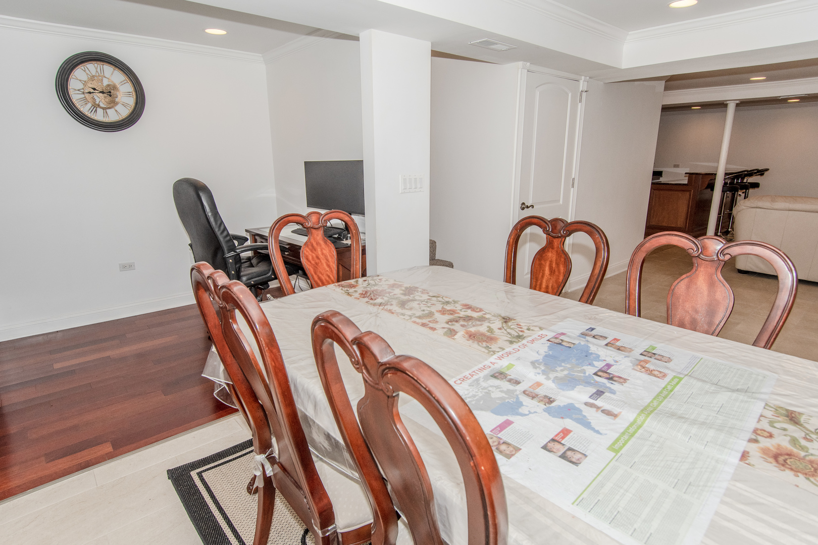 1144 Needham Road Naperville, IL 60563 - Photo 39 of 52 a bedroom with a bed and a chandelier