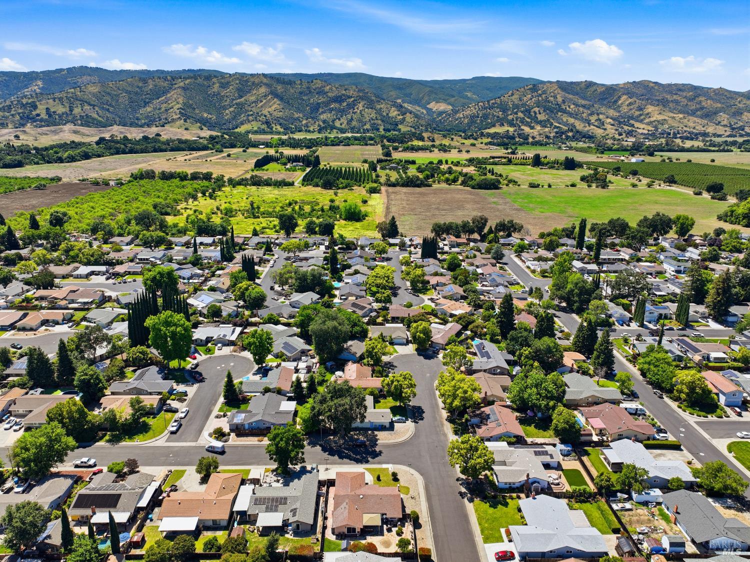 773 Blue Ridge Lane Vacaville, CA 95688 - Photo 44 of 44 an aerial view of a city with lots of residential buildings