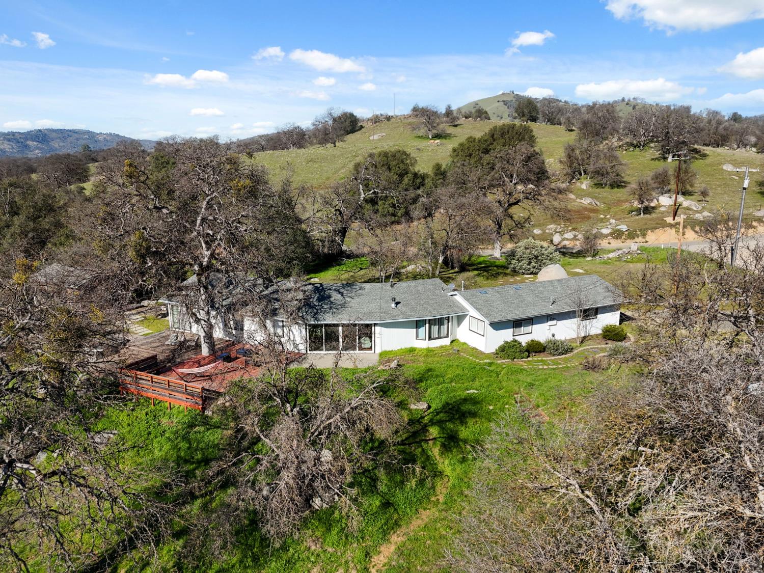 4577 Totokon Road Mariposa, CA 95338 - Photo 2 of 57 an aerial view of residential houses with outdoor space and trees