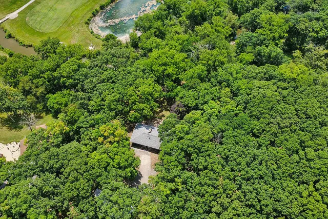 an aerial view of multiple house