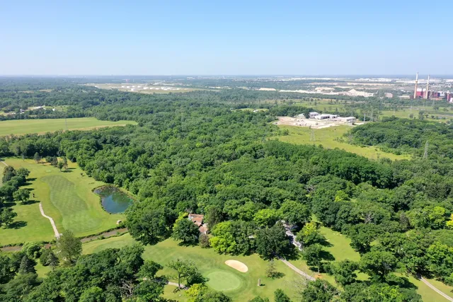 an aerial view of multiple house