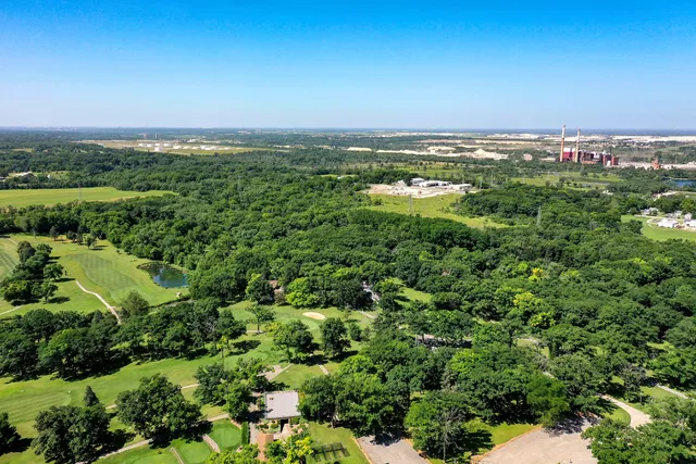 an aerial view of multiple house