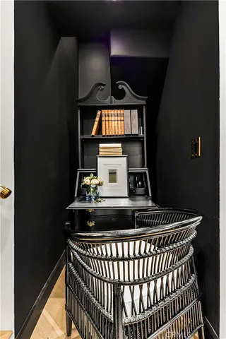 a view of a balcony with a stove