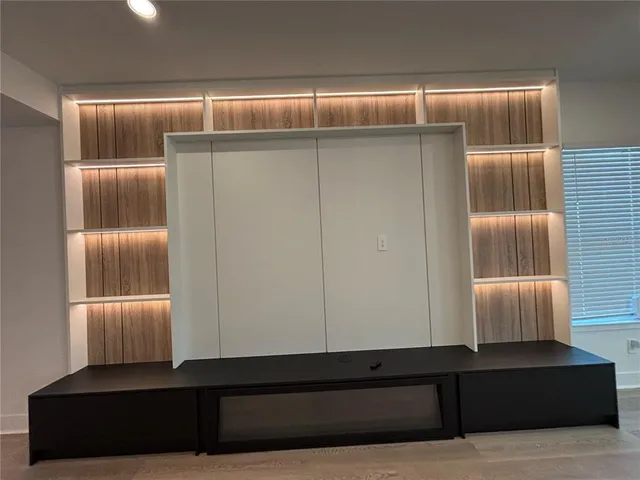 a close view of closet